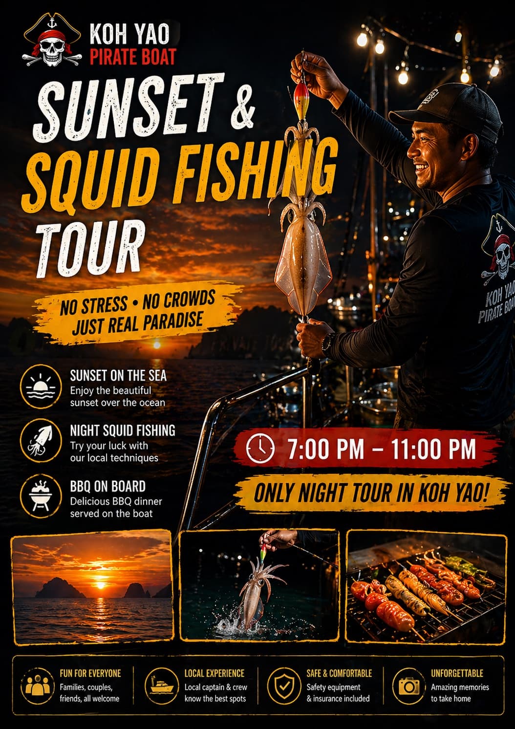 Sunset & Squid Fishing Tour